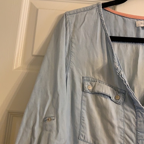 Taylor & Sage 3/4 Sleeve Denim Shirt - Picture 5 of 7